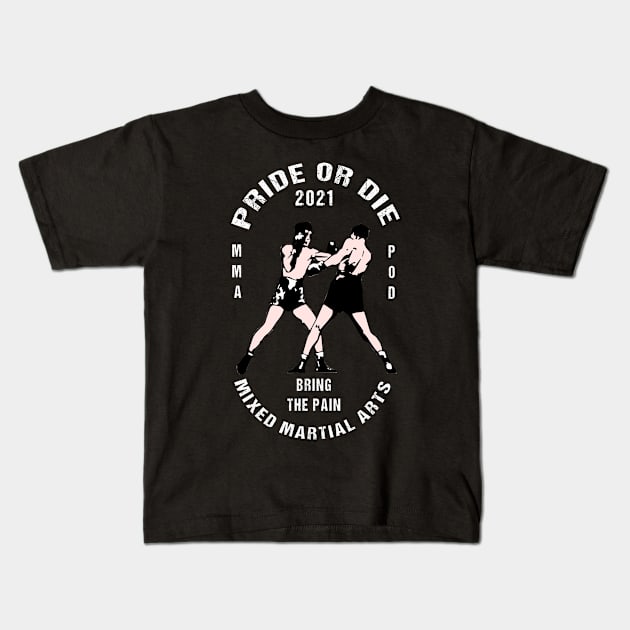 mixed martial arts Kids T-Shirt by rabiidesigner